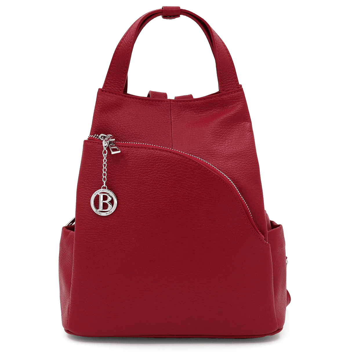 Lara természetes bőr hátizsák - bordó