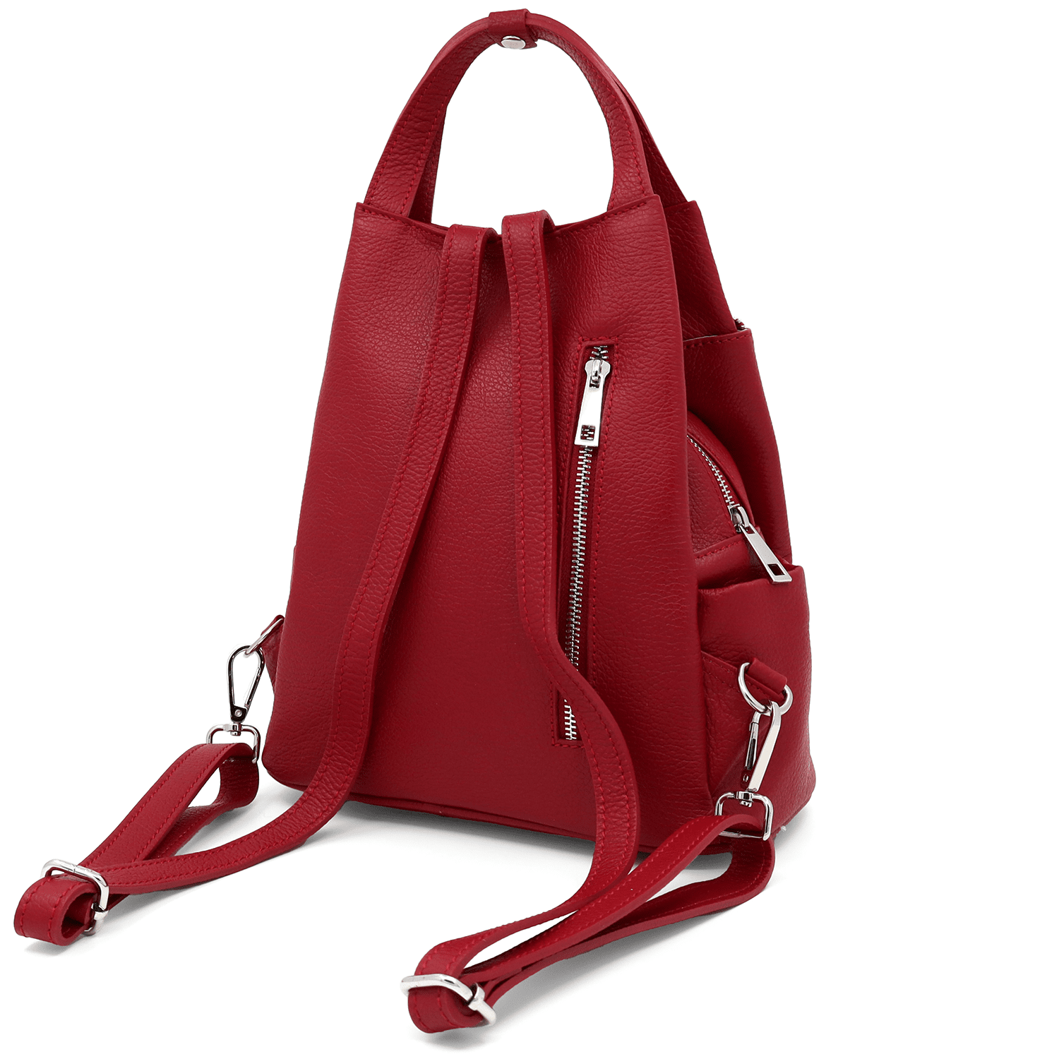 Lara természetes bőr hátizsák - bordó