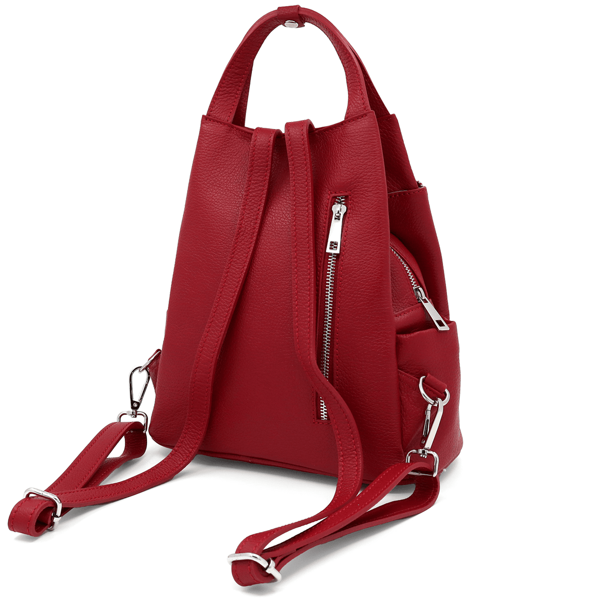 Lara természetes bőr hátizsák - bordó