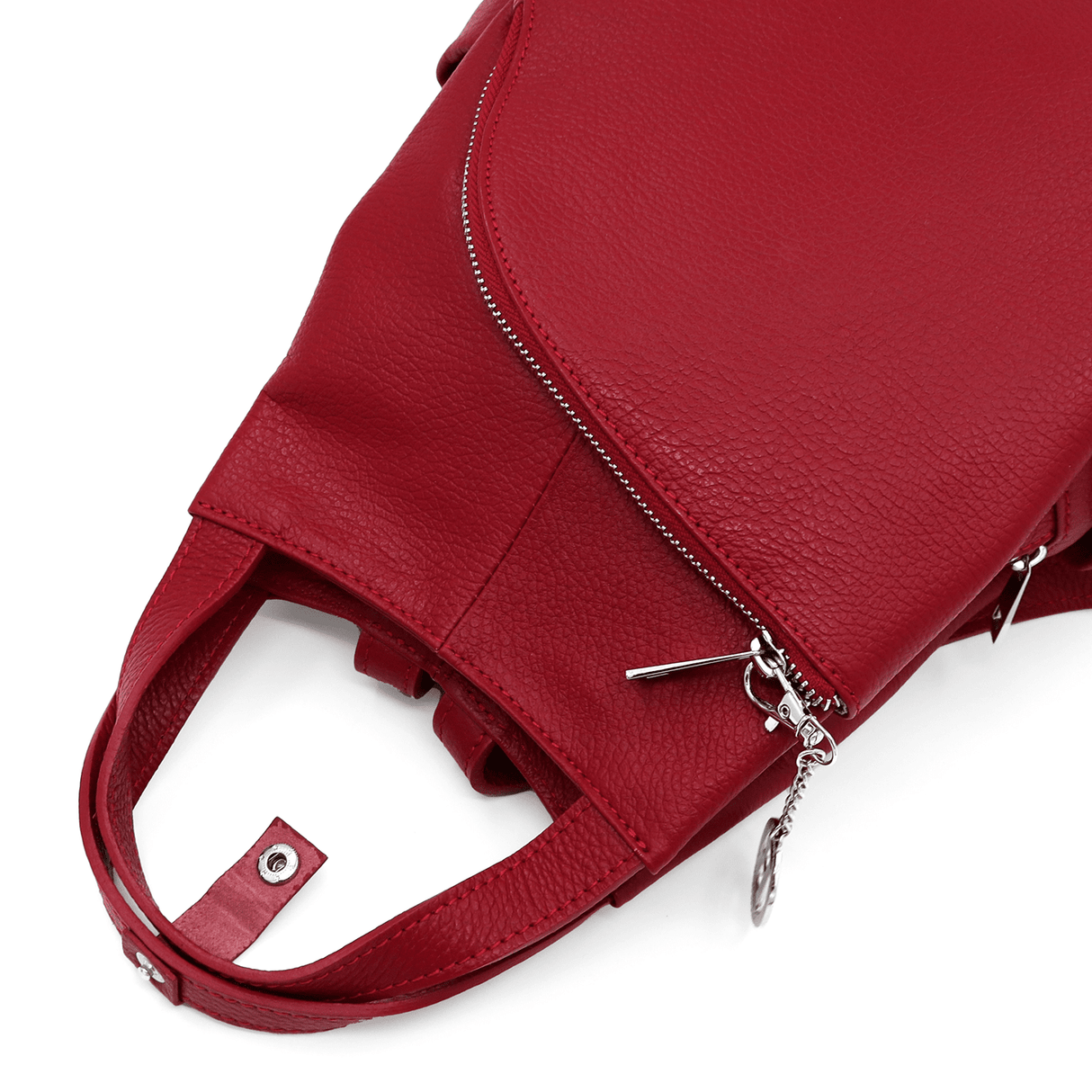 Lara természetes bőr hátizsák - bordó