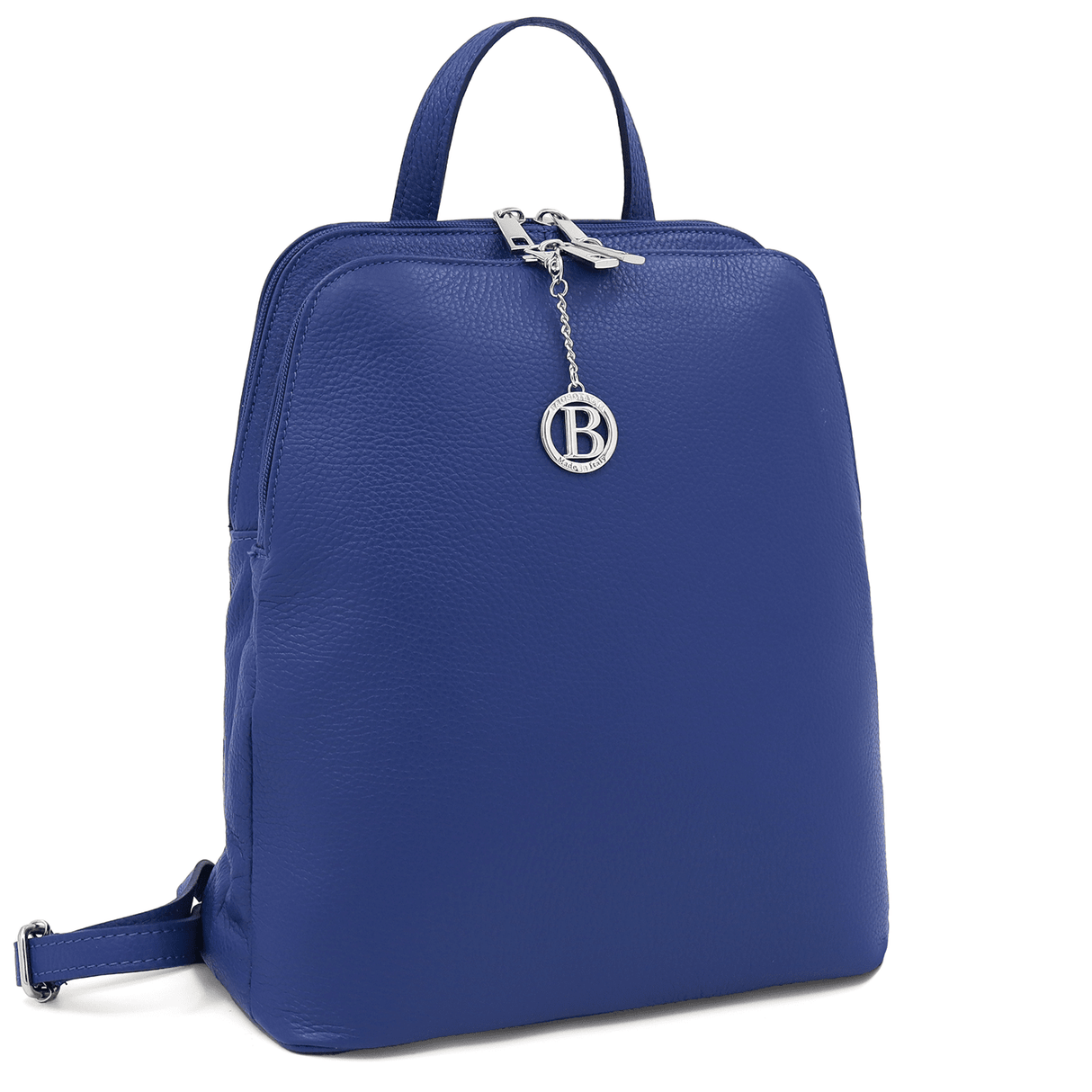 Női hátizsák természetes bőrből - Terina - sötétkék