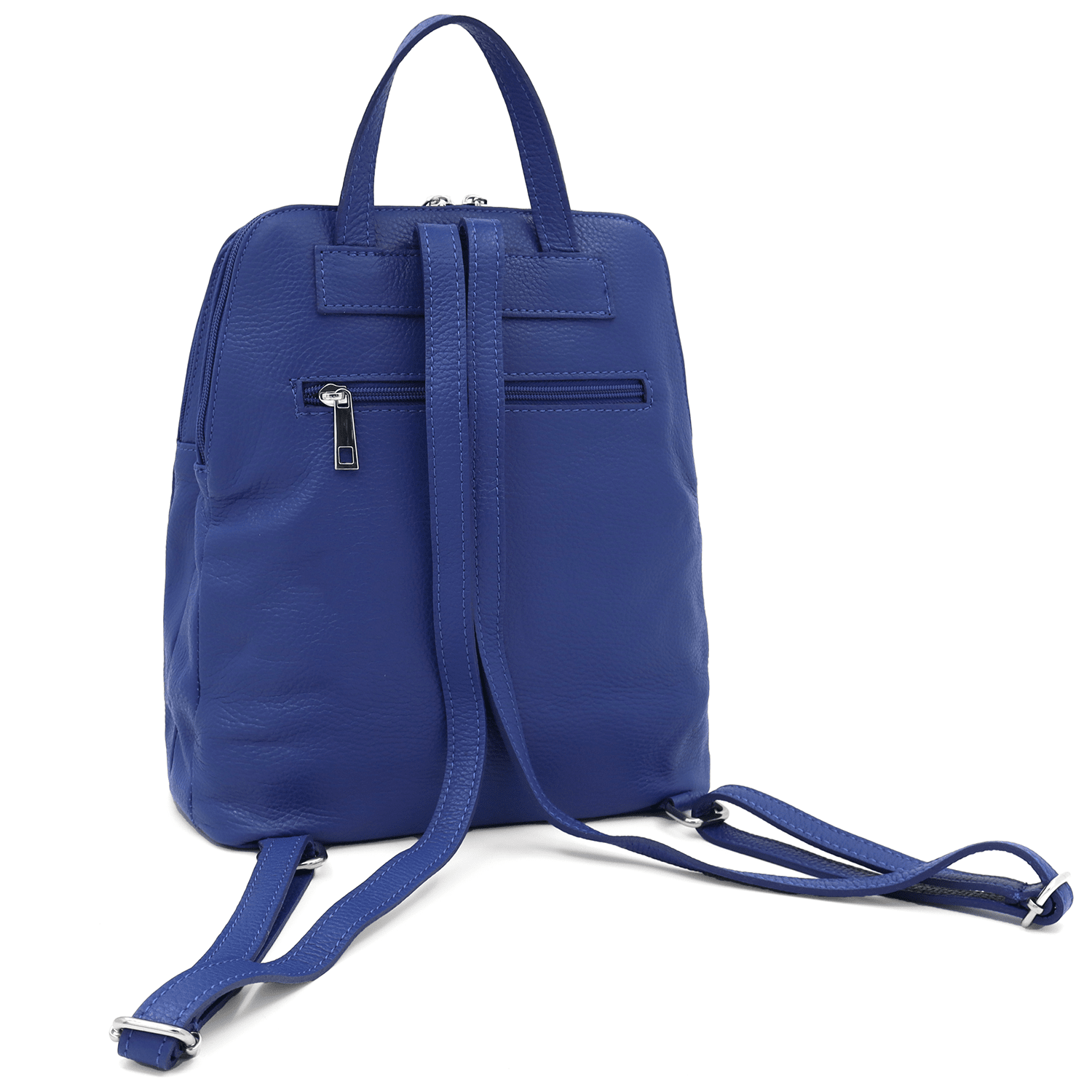 Női hátizsák természetes bőrből - Terina - sötétkék