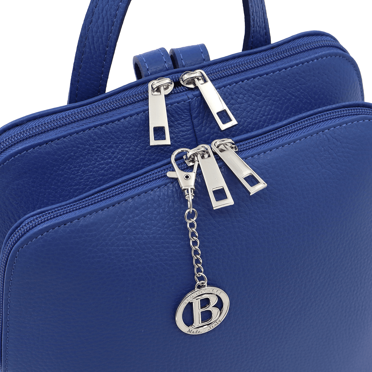 Női hátizsák természetes bőrből - Terina - sötétkék