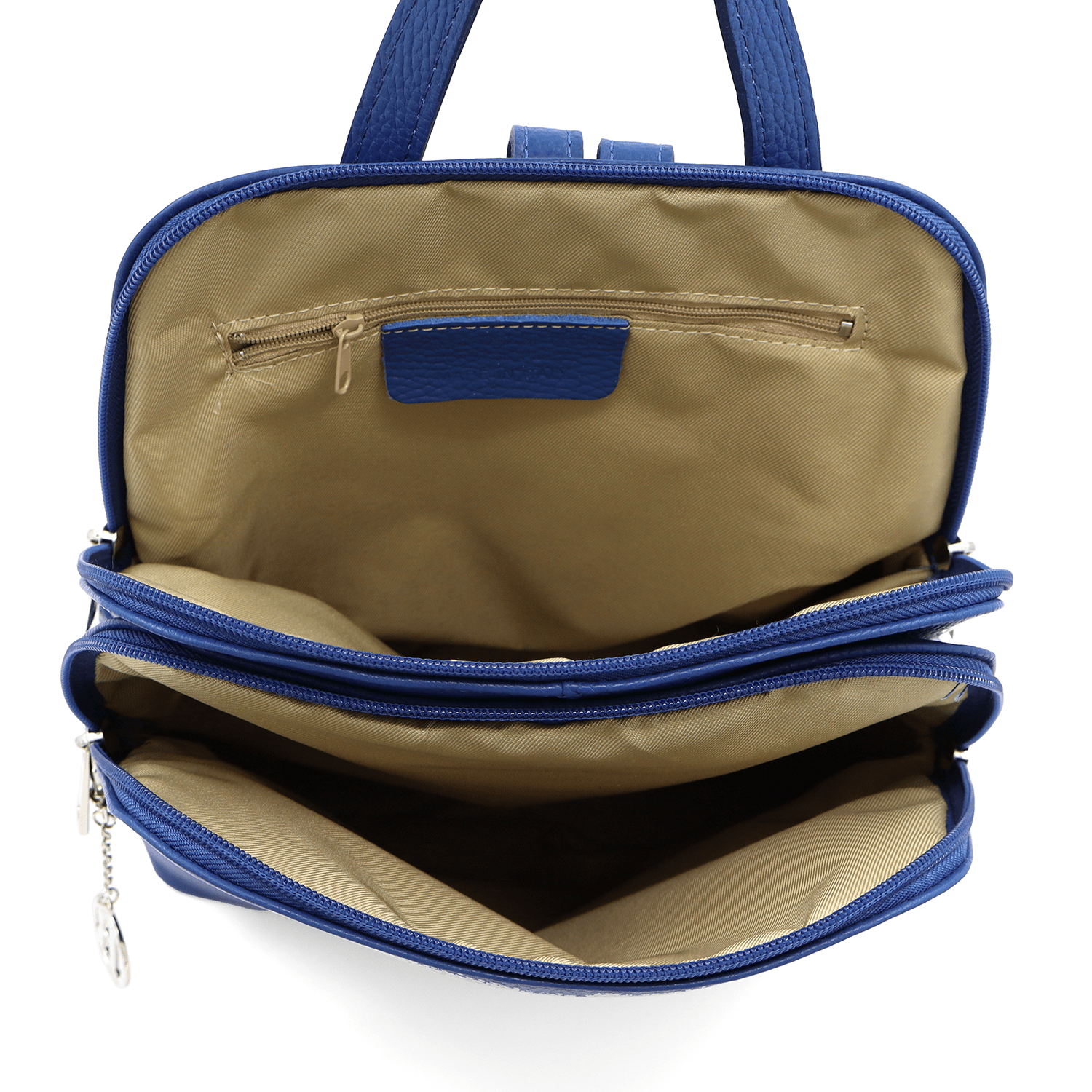 Női hátizsák természetes bőrből - Terina - sötétkék