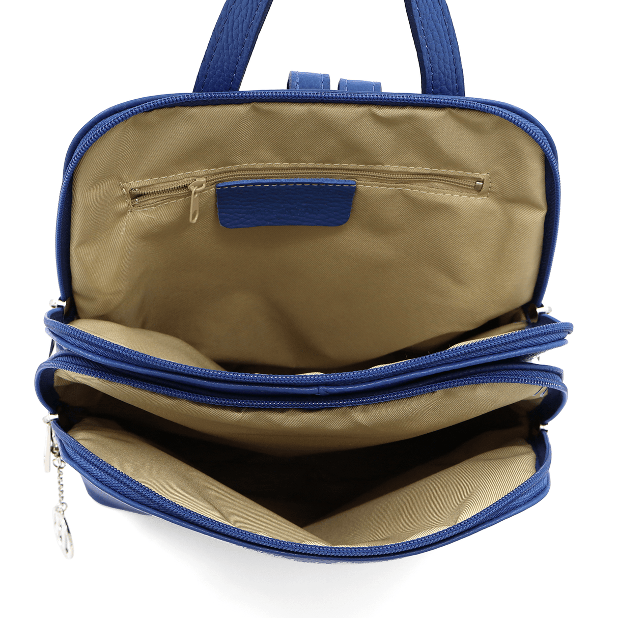 Női hátizsák természetes bőrből - Terina - sötétkék