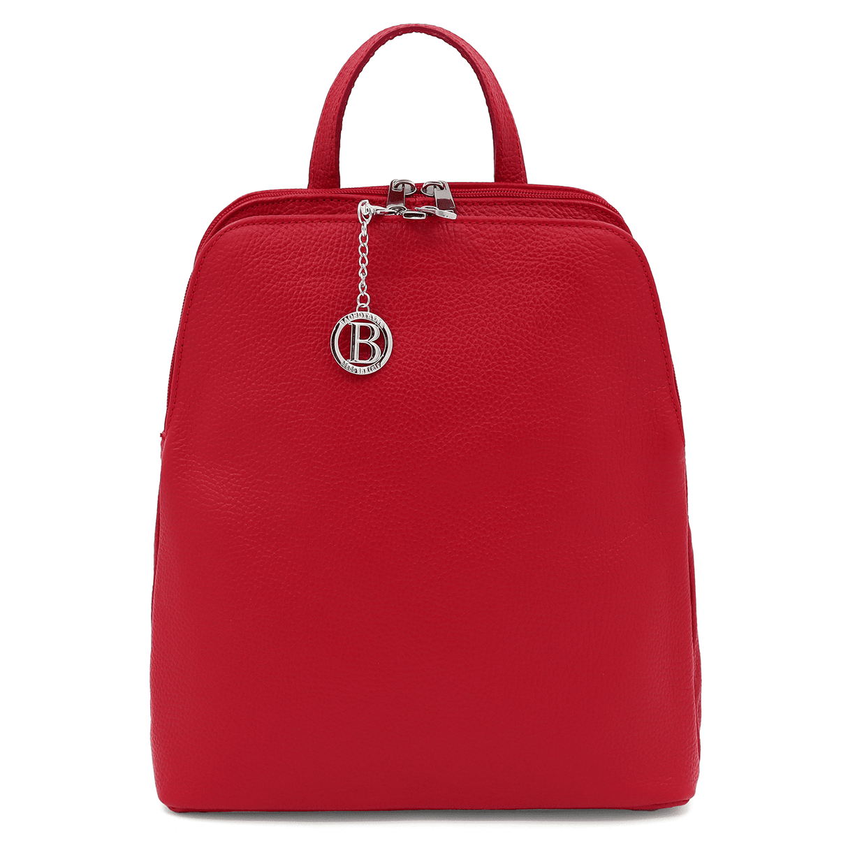 Női hátizsák természetes bőrből Terina - piros