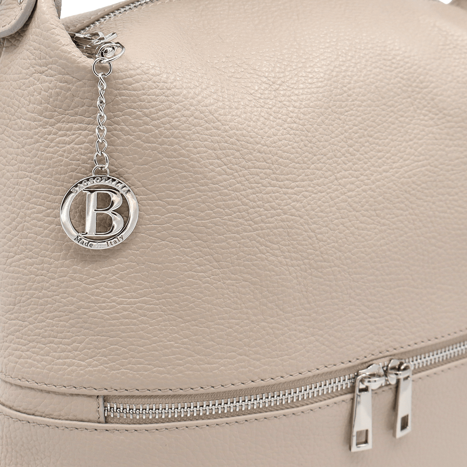 2 az 1-ben - Carmena természetes bőr táska és hátizsák - bézs