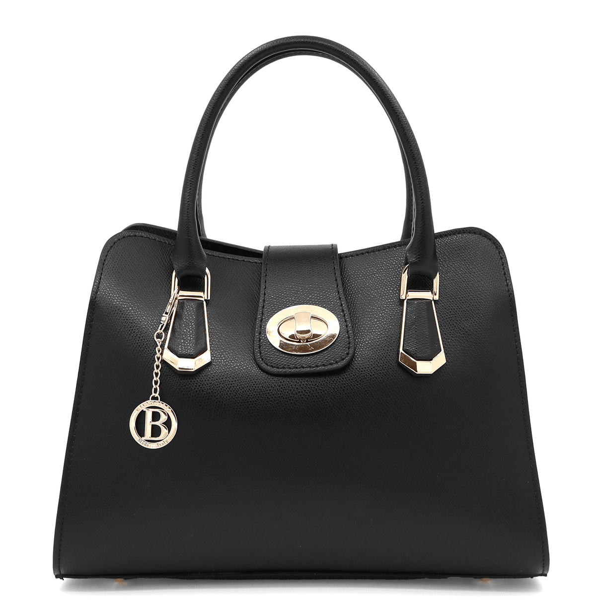 Luxus táska természetes bőrből Madelin - fekete