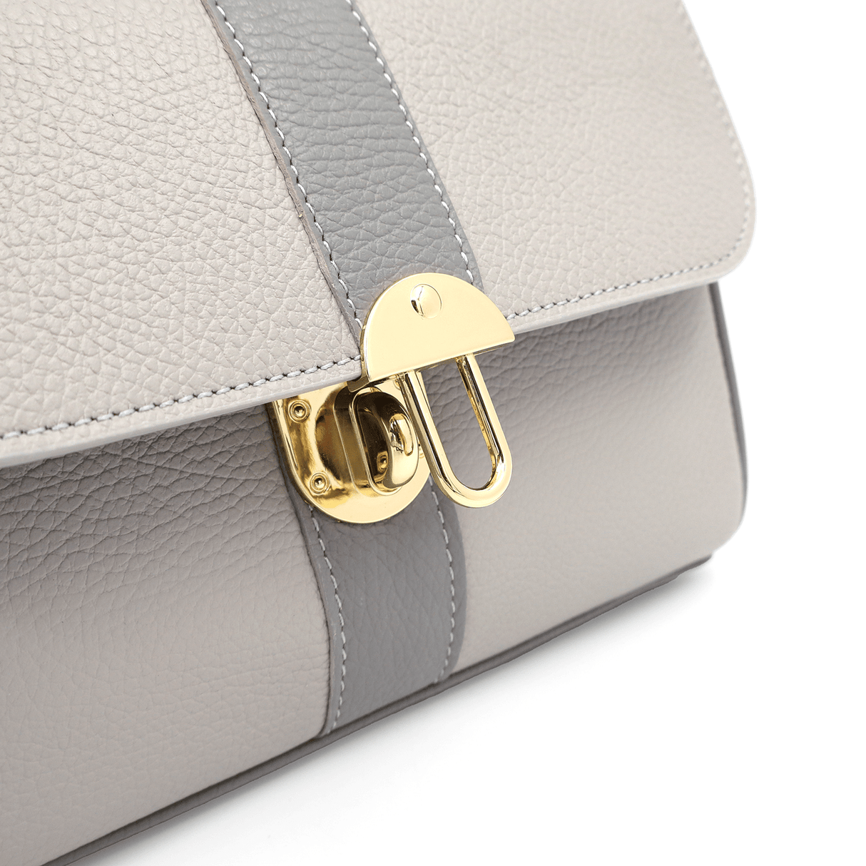 Női táska természetes bőrből Miriam - világosszürke