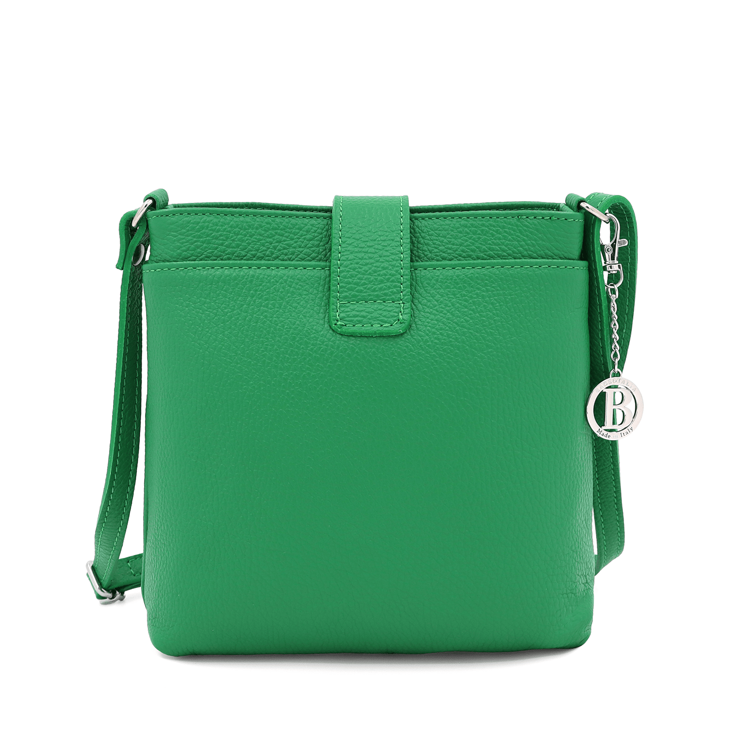 Andria természetes bőr válltáska - világos zöld