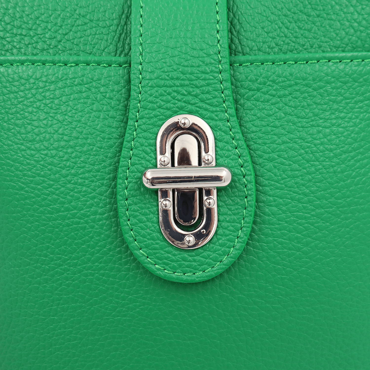 Andria természetes bőr válltáska - világos zöld