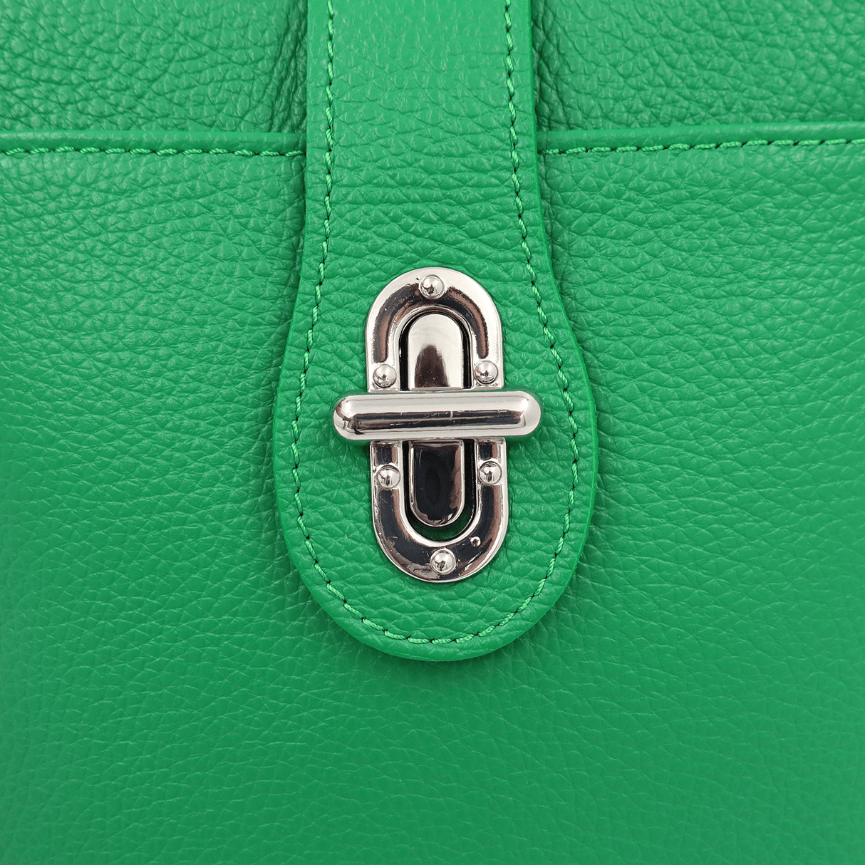 Andria természetes bőr válltáska - világos zöld