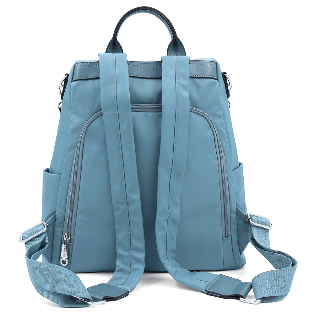 2 az 1-ben - Hátizsák és táska szövetből, titkos záródással Lidia - kék