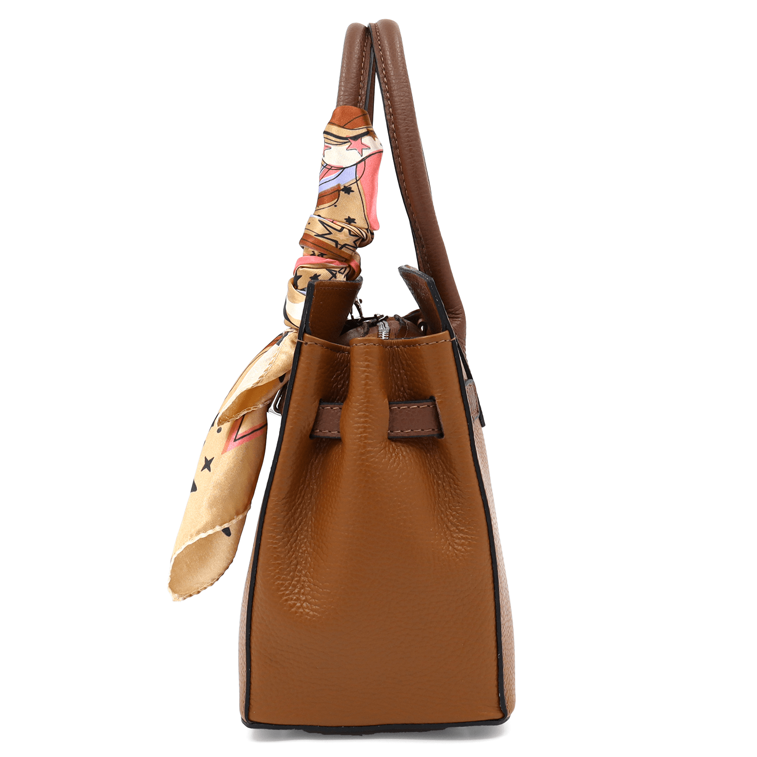 Luxus táska természetes bőrből - cseréptetű barna