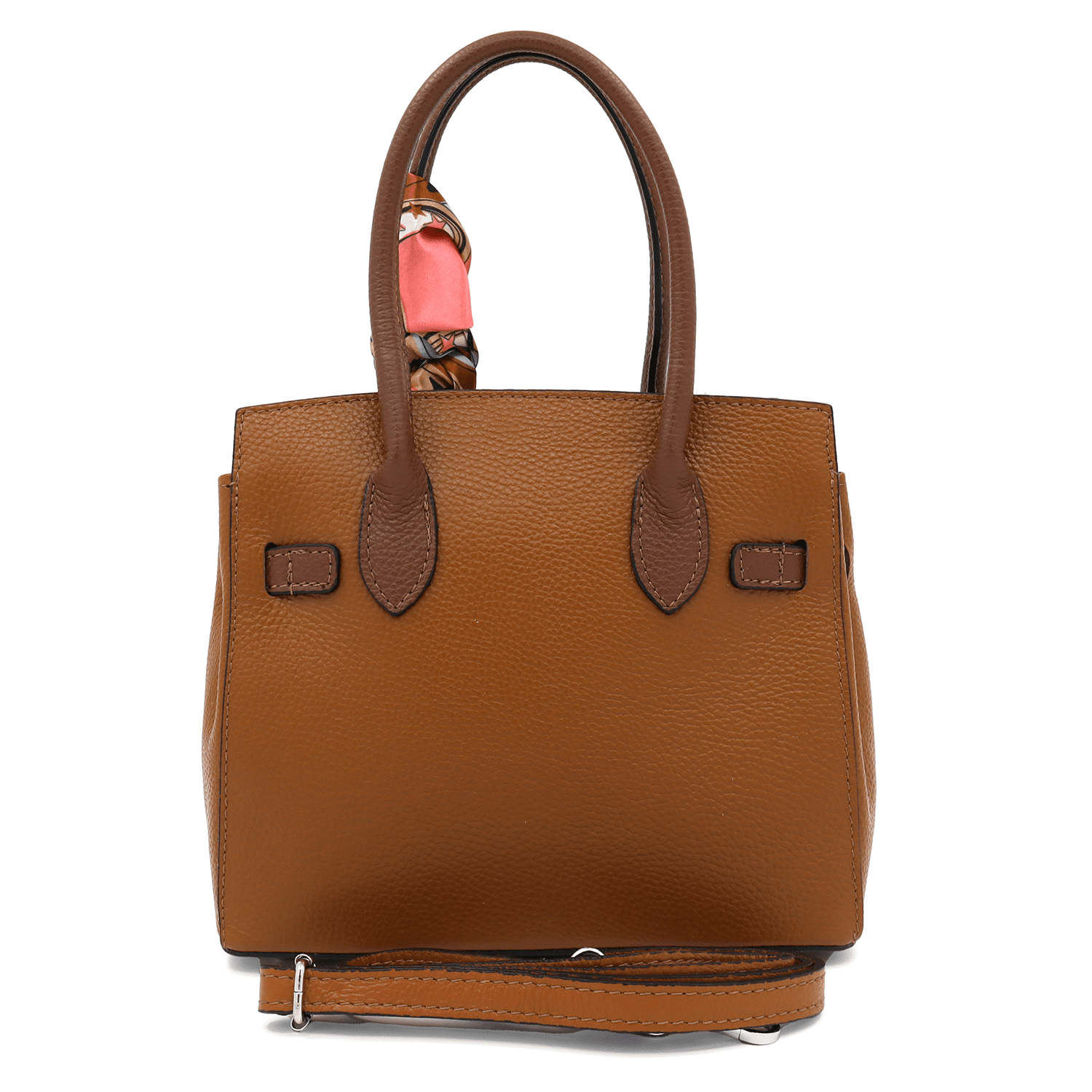 Luxus táska természetes bőrből - cseréptetű barna