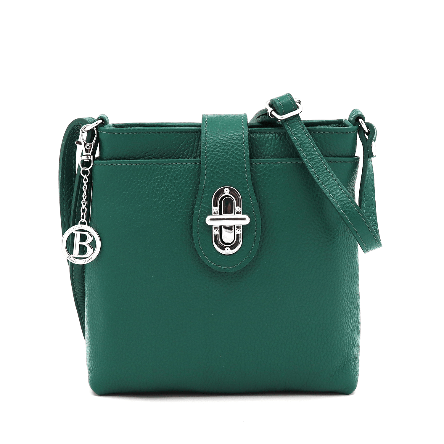 Andria természetes bőr válltáska - zöld