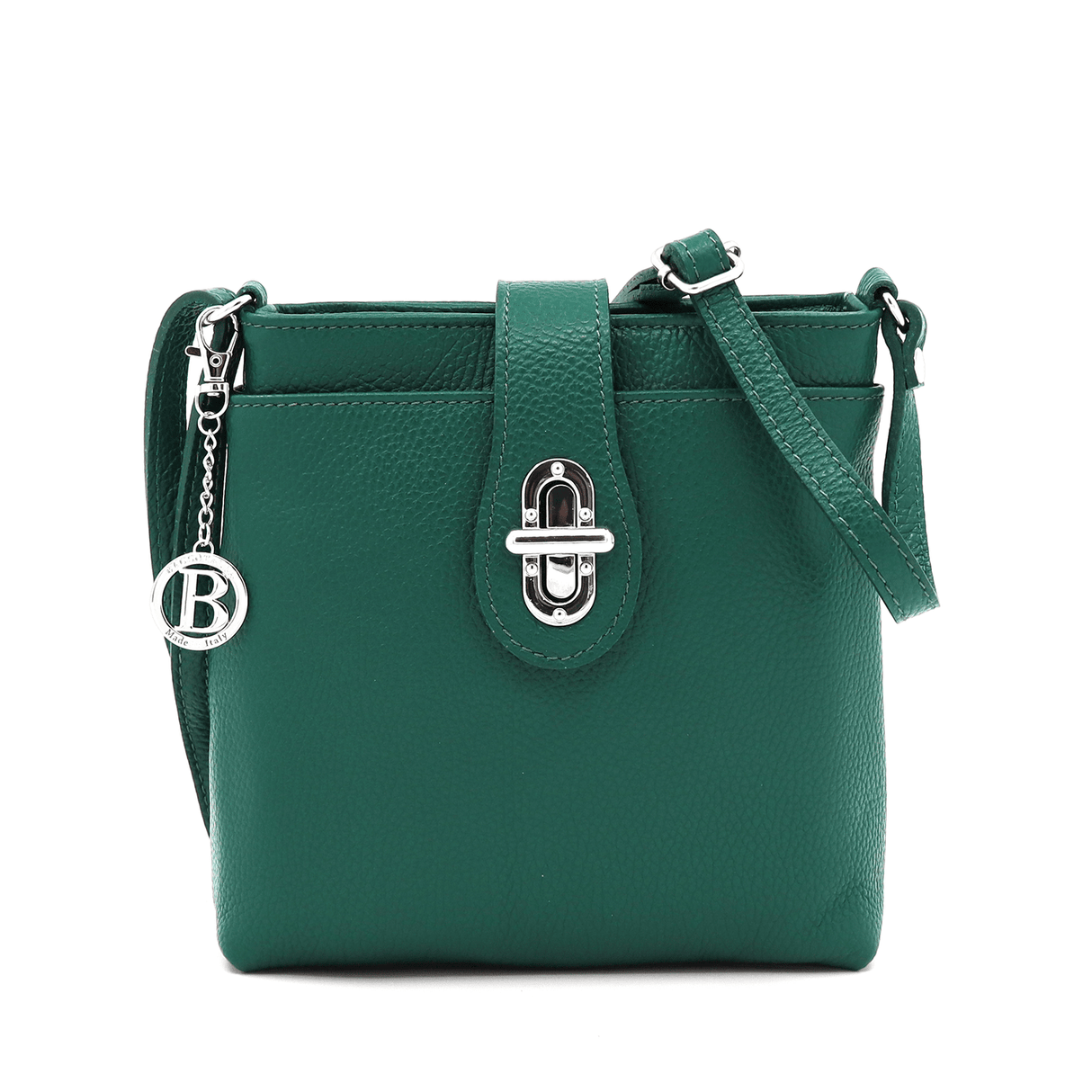 Andria természetes bőr válltáska - zöld