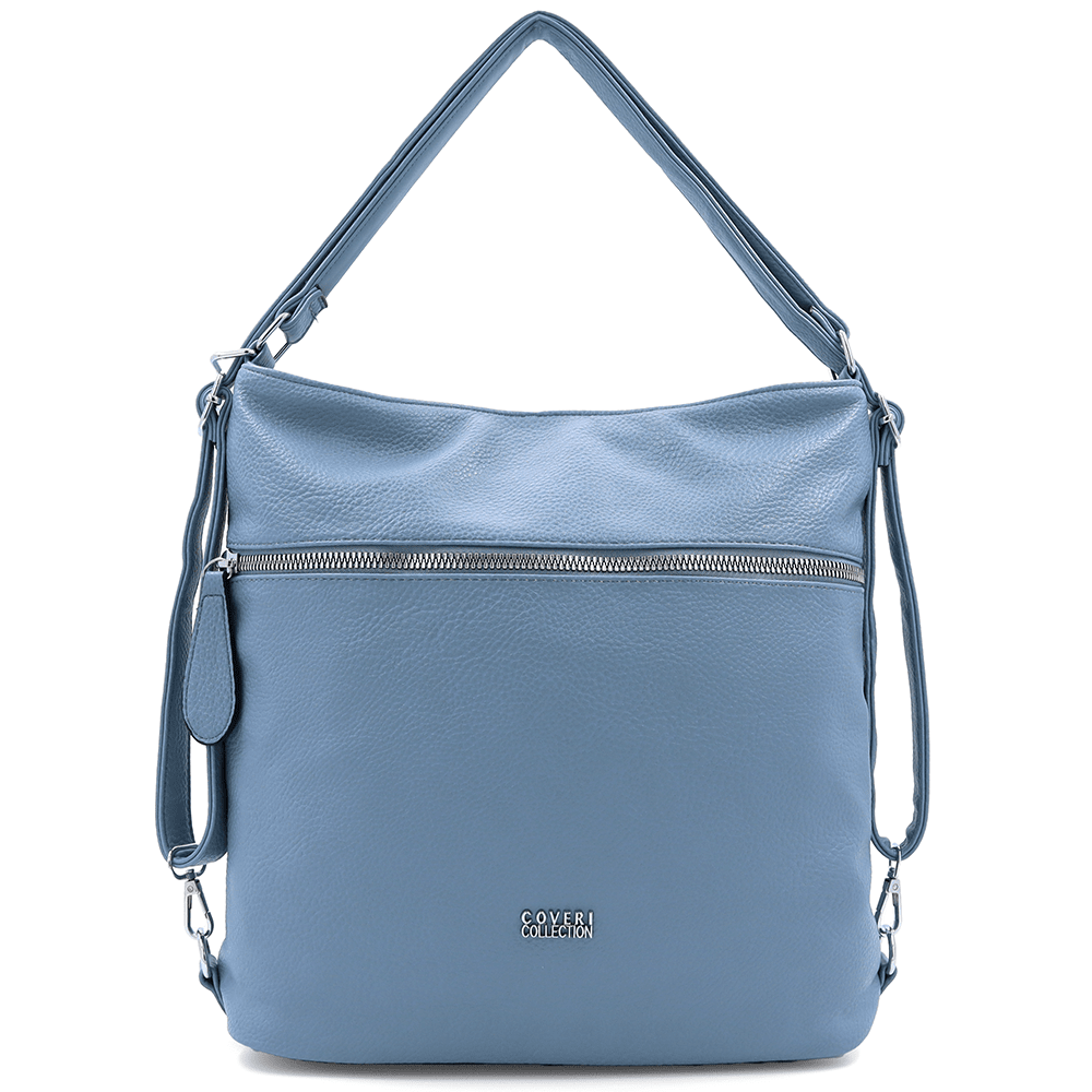 2 az 1-ben - Nagy táska és hátizsák, alkalmas mindennapi használatra - világoskék