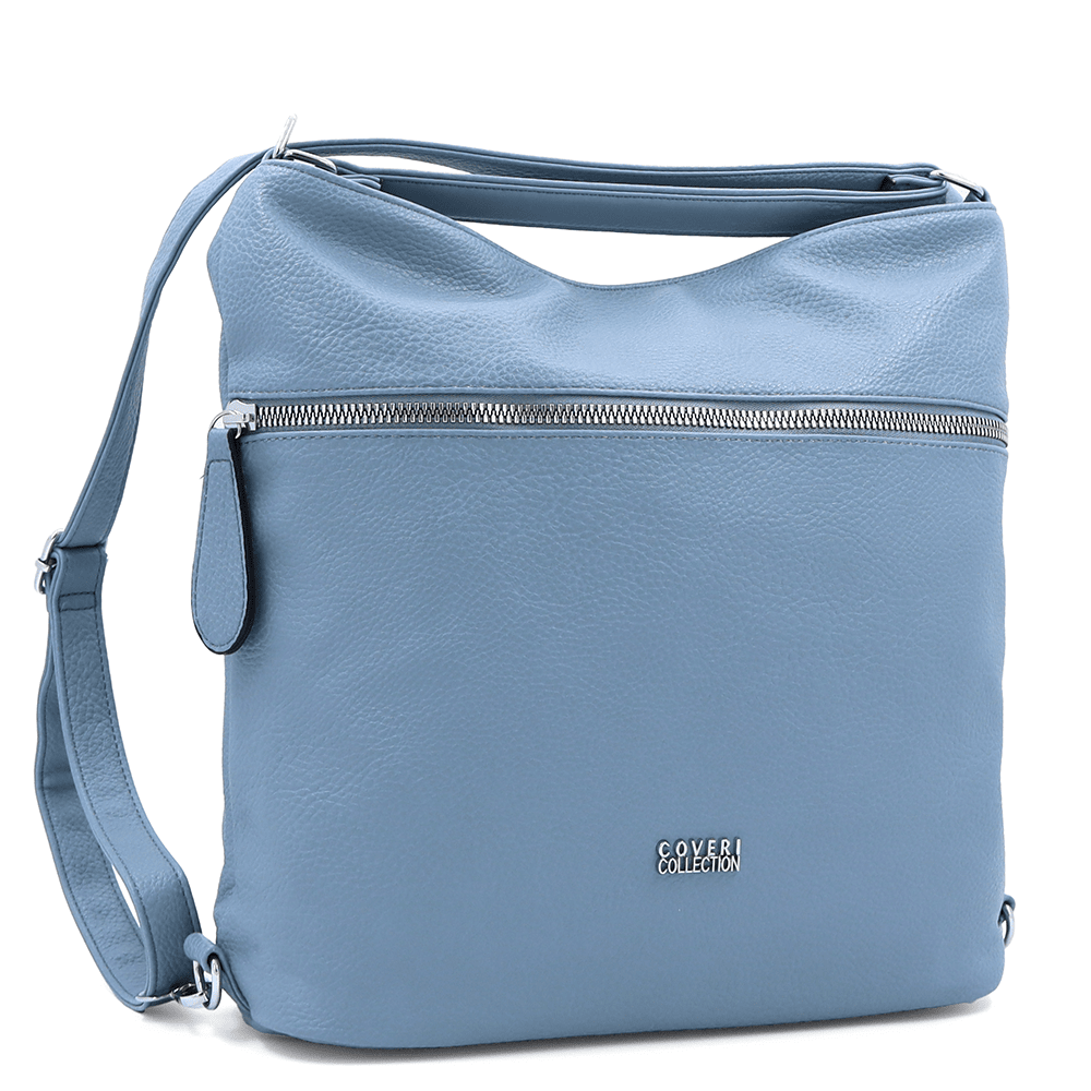 2 az 1-ben - Nagy táska és hátizsák, alkalmas mindennapi használatra - világoskék