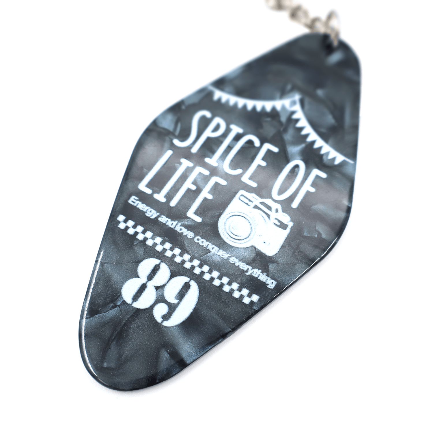 Kulcstartó nyolcas - türkiz/fekete