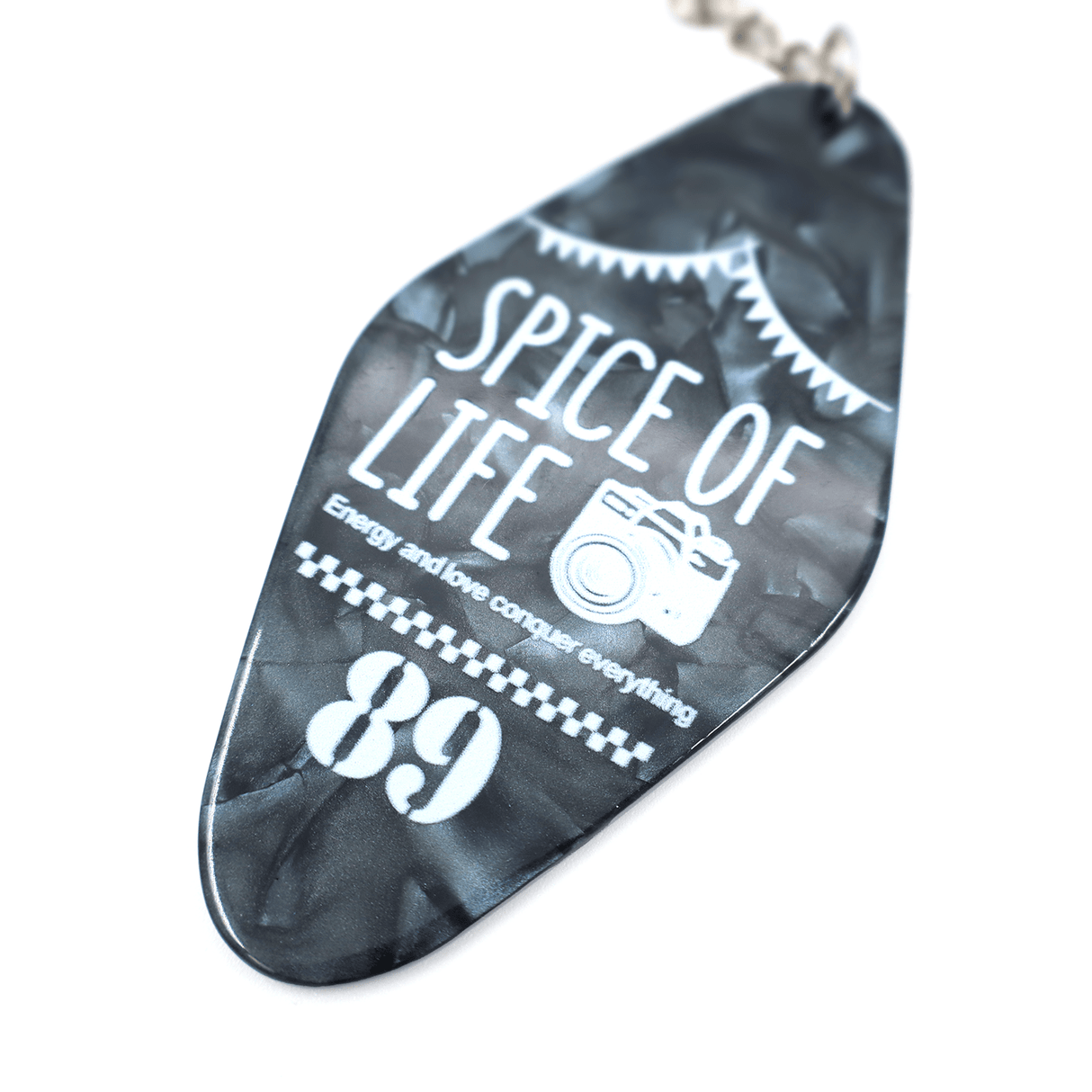 Kulcstartó nyolcas - türkiz/fekete