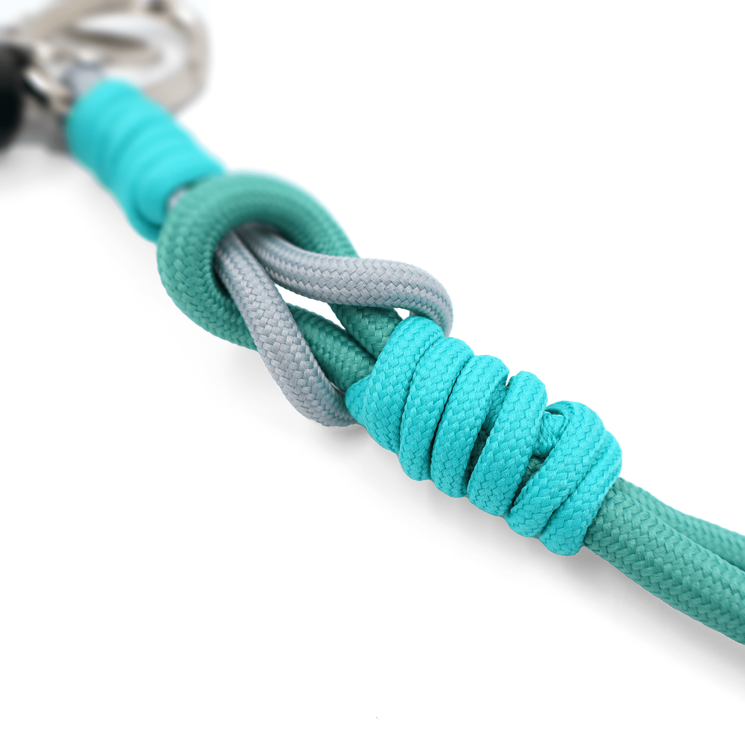 Kulcstartó nyolcas - türkiz/fekete