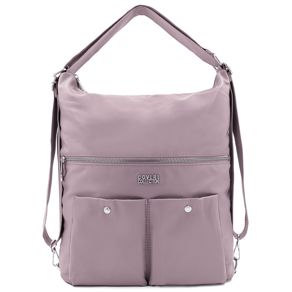 2 az 1-ben – Nagy vízálló táska és hátizsák – rózsaszín hamu