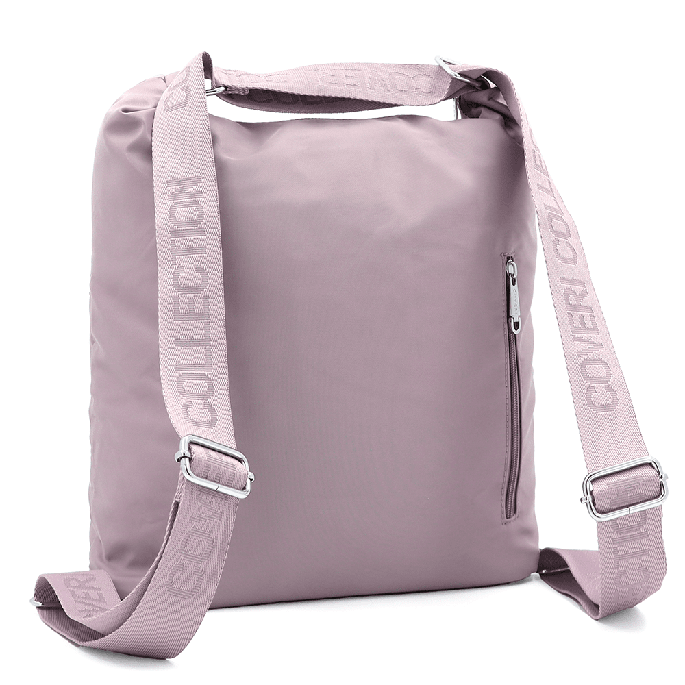 2 az 1-ben – Nagy vízálló táska és hátizsák – rózsaszín hamu
