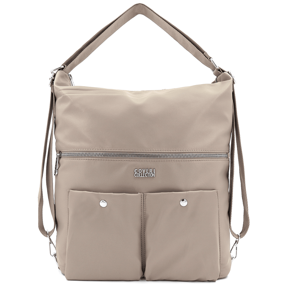 2 az 1-ben – Nagy vízálló táska és hátizsák – világosbarna