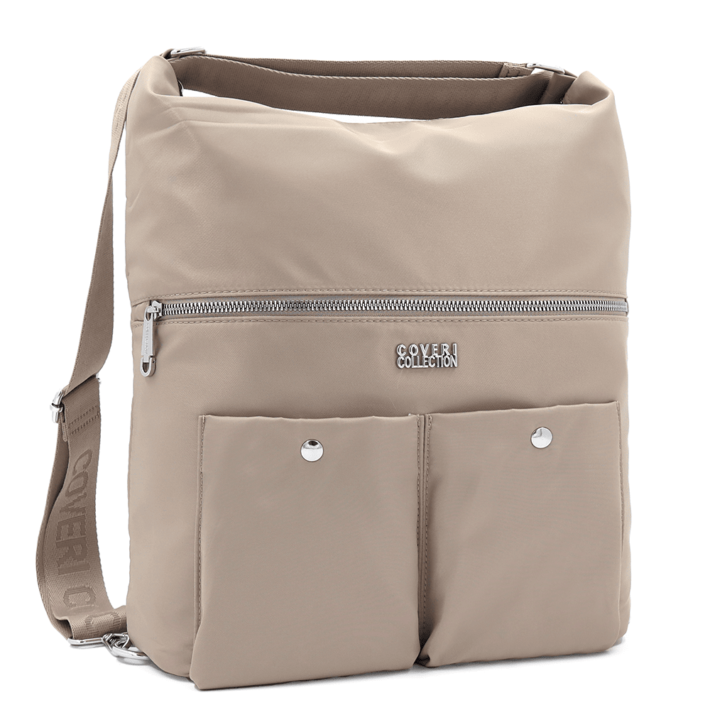 2 az 1-ben – Nagy vízálló táska és hátizsák – világosbarna