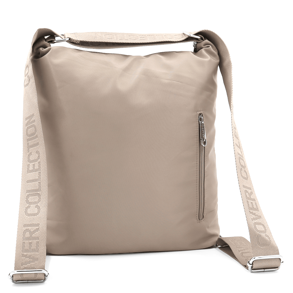 2 az 1-ben – Nagy vízálló táska és hátizsák – világosbarna