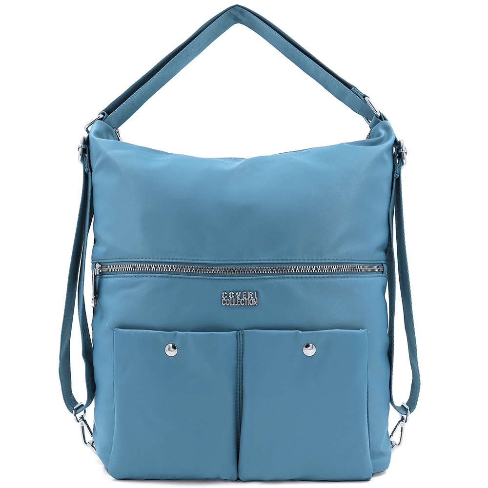 2 az 1-ben - Nagy vízálló táska és hátizsák - világoskék