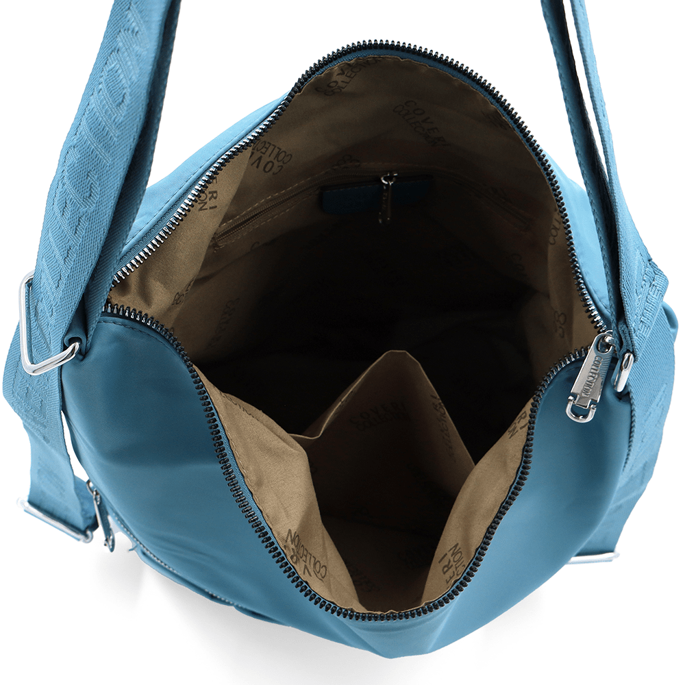 2 az 1-ben - Nagy vízálló táska és hátizsák - világoskék