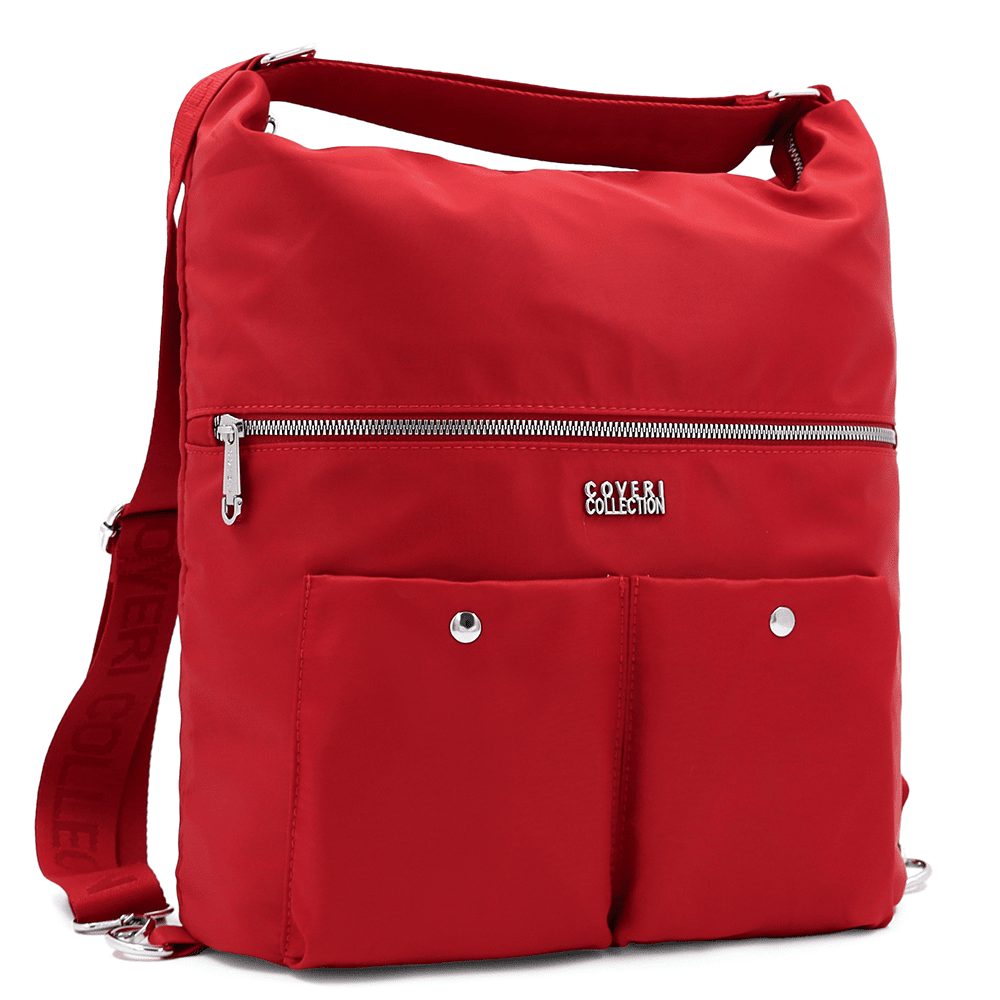 2 az 1-ben – Nagy vízálló táska és hátizsák – piros