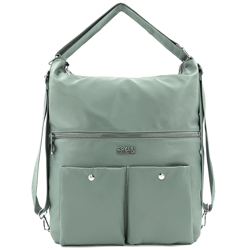 2 az 1-ben - Nagy vízálló táska és hátizsák - zöld