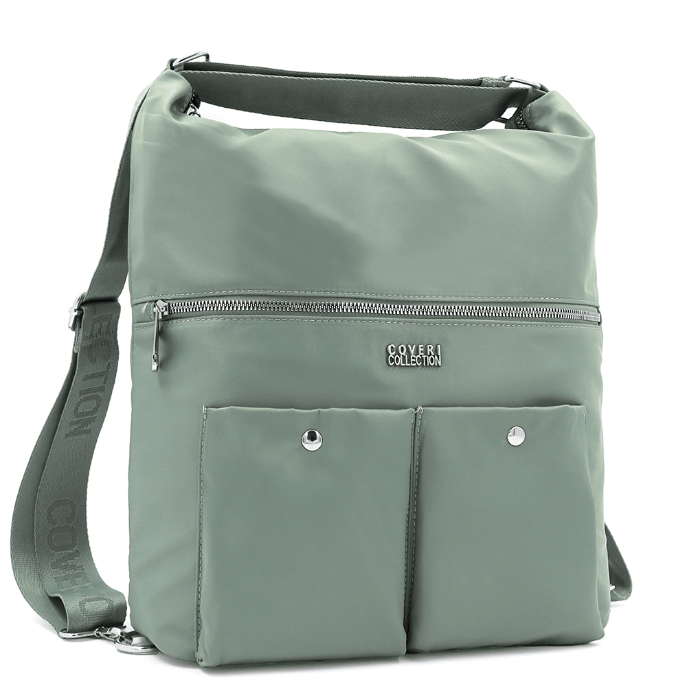 2 az 1-ben - Nagy vízálló táska és hátizsák - zöld