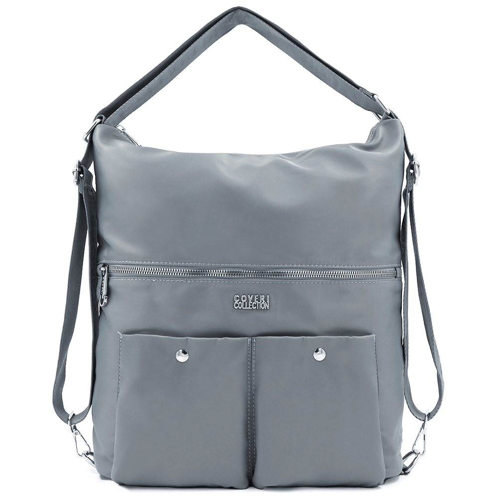 2 az 1-ben - Nagy vízálló táska és hátizsák - világosszürke