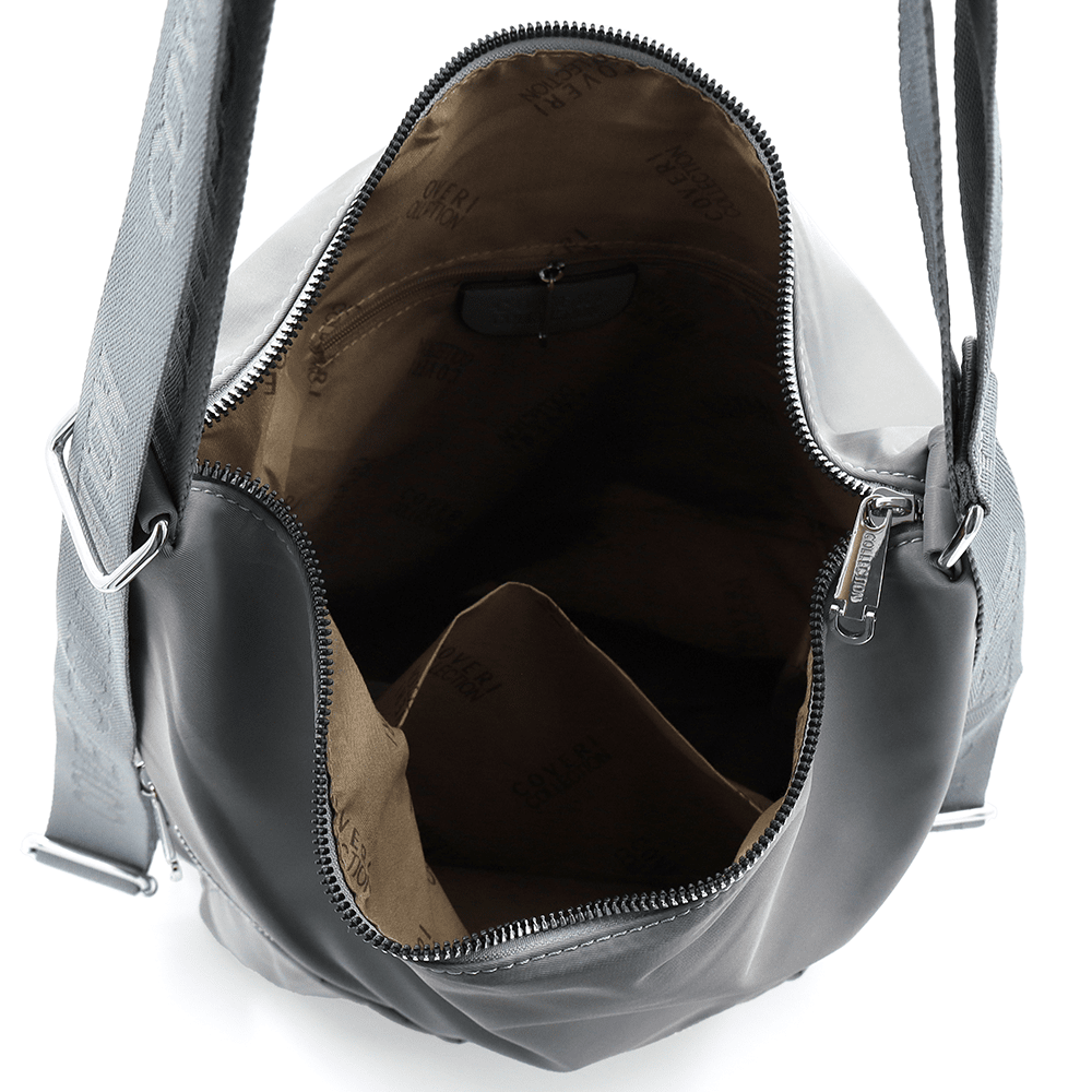 2 az 1-ben - Nagy vízálló táska és hátizsák - világosszürke