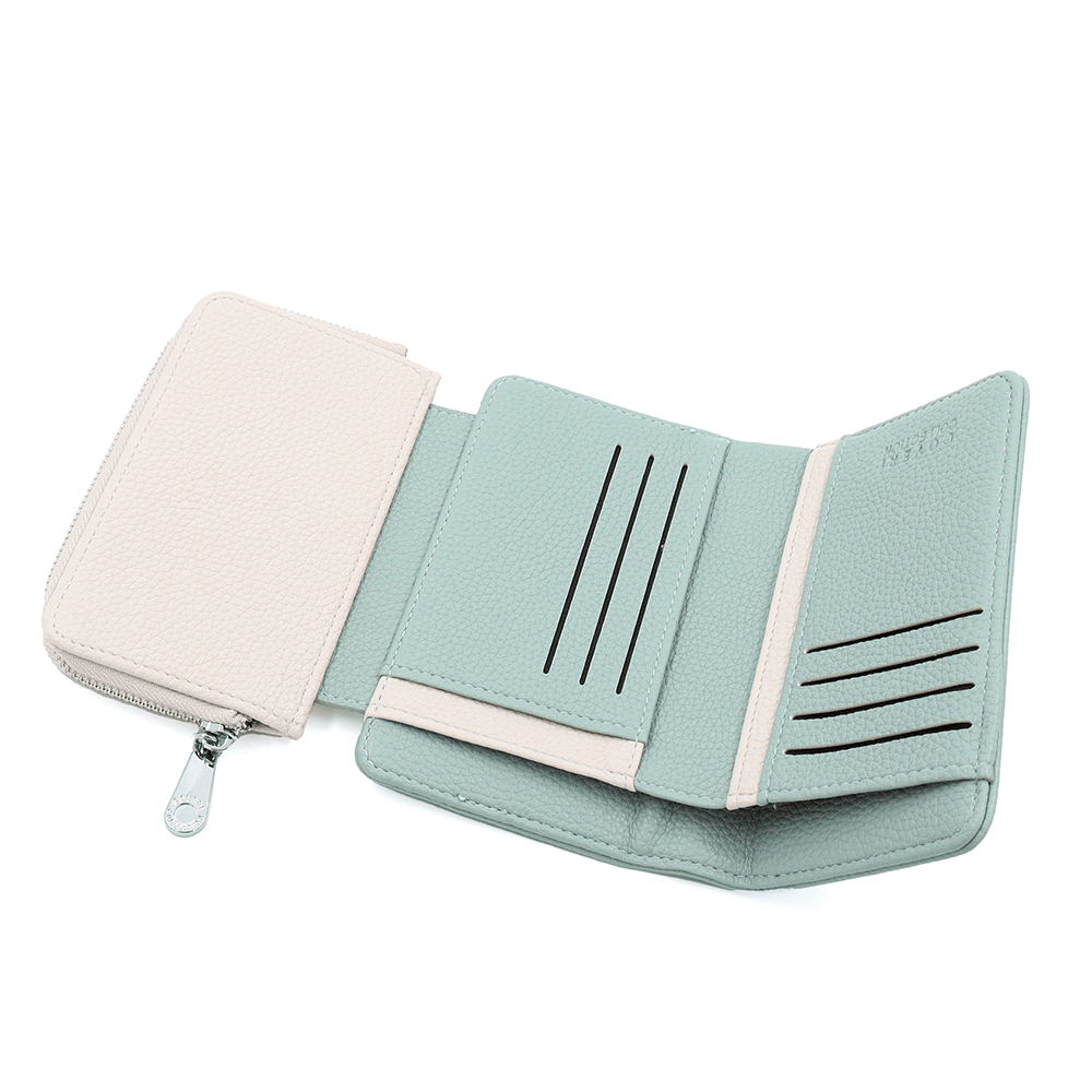 Női pénztárca sok rekesszel - mentazöld