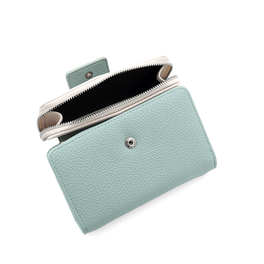 Női pénztárca sok rekesszel - mentazöld