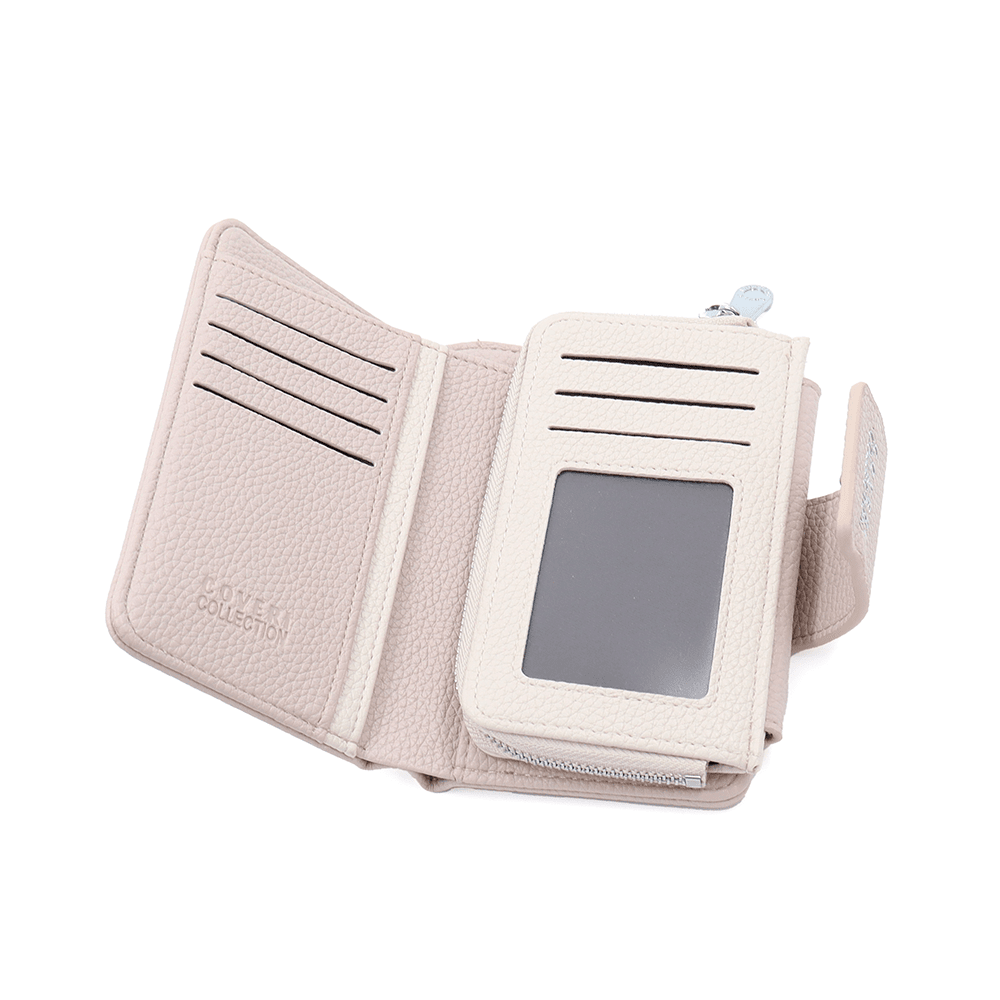 Női pénztárca sok rekesszel - világosbarna