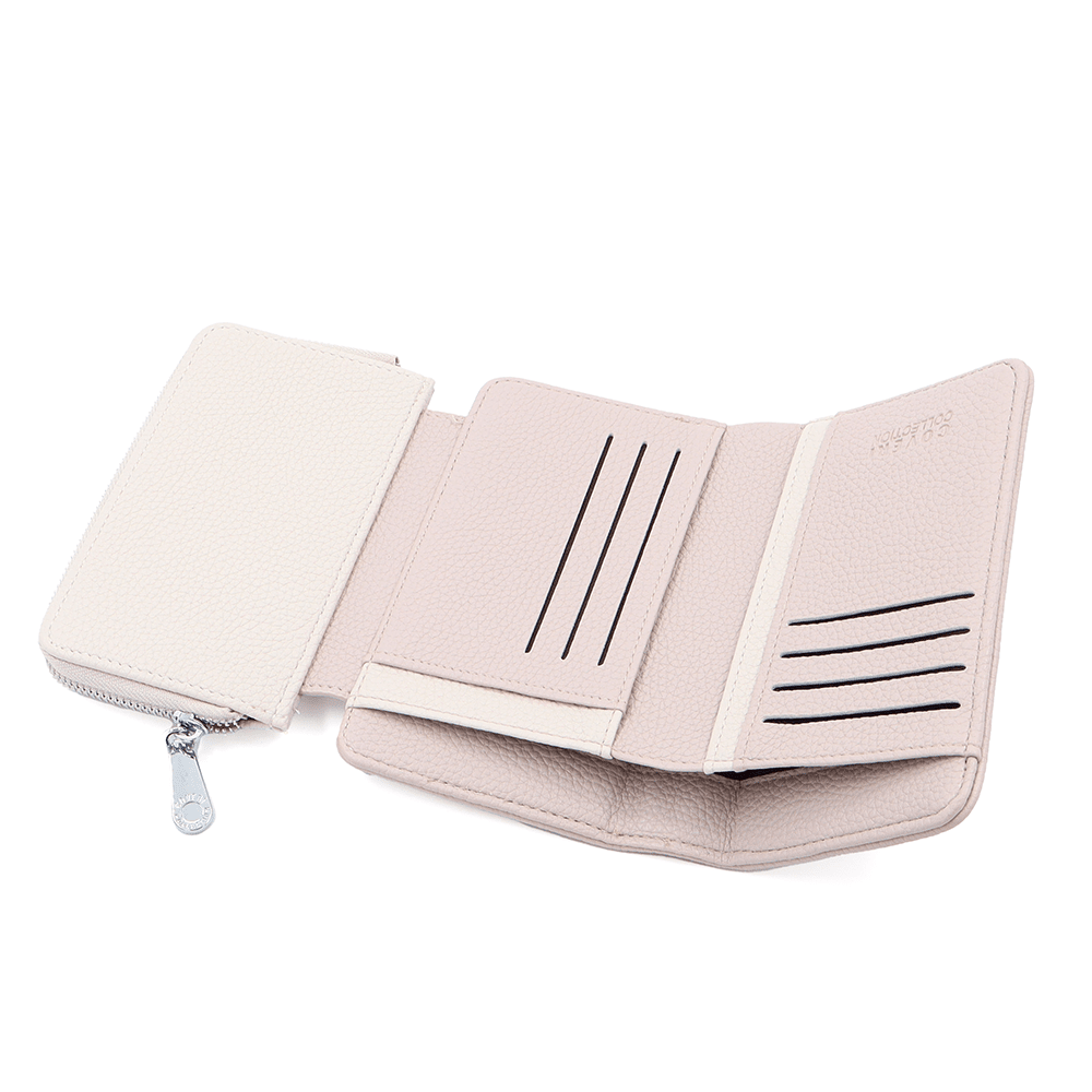 Női pénztárca sok rekesszel - világosbarna