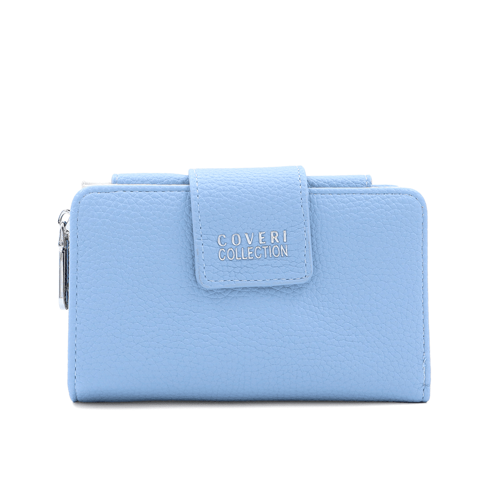 Női pénztárca sok rekesszel - világoskék