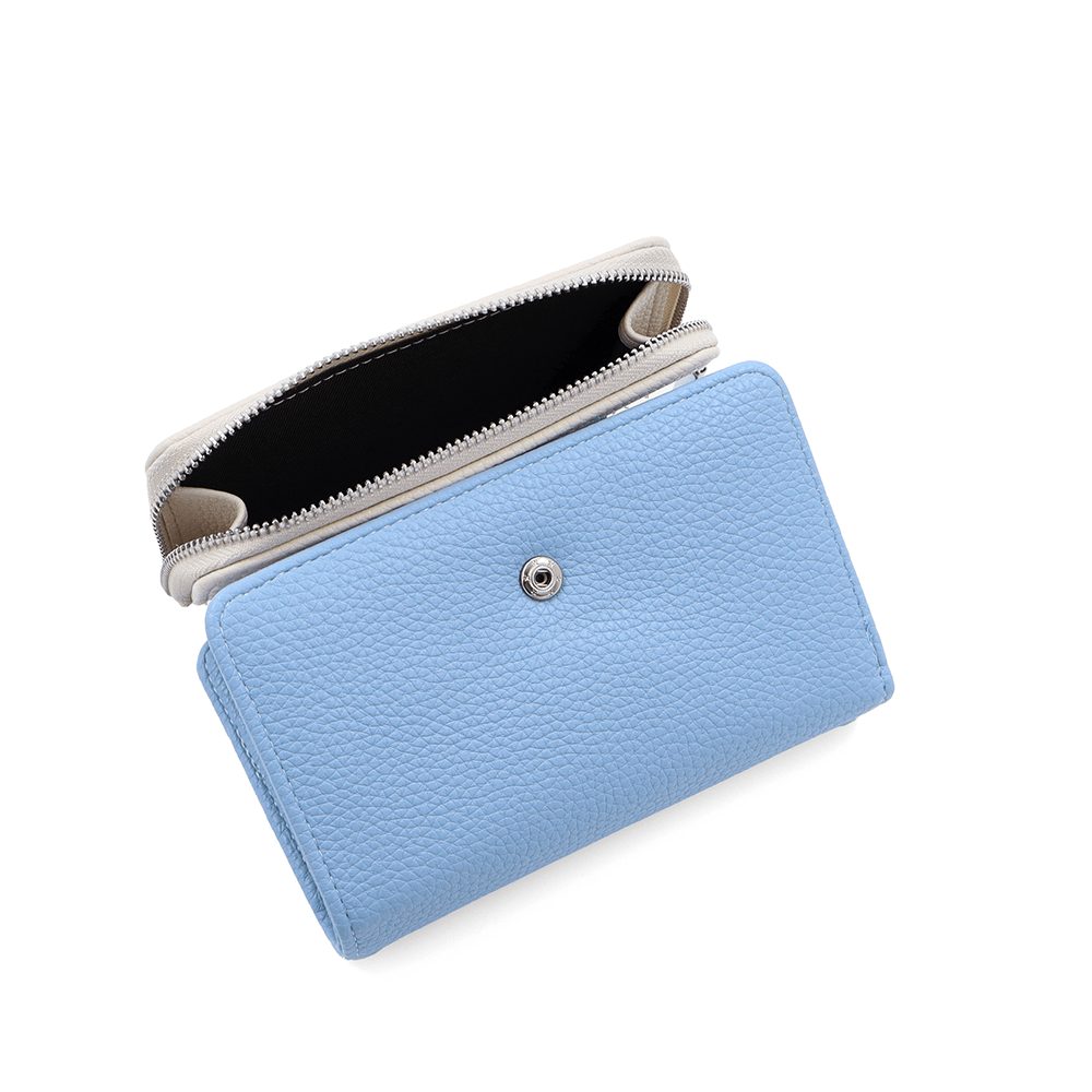 Női pénztárca sok rekesszel - világoskék