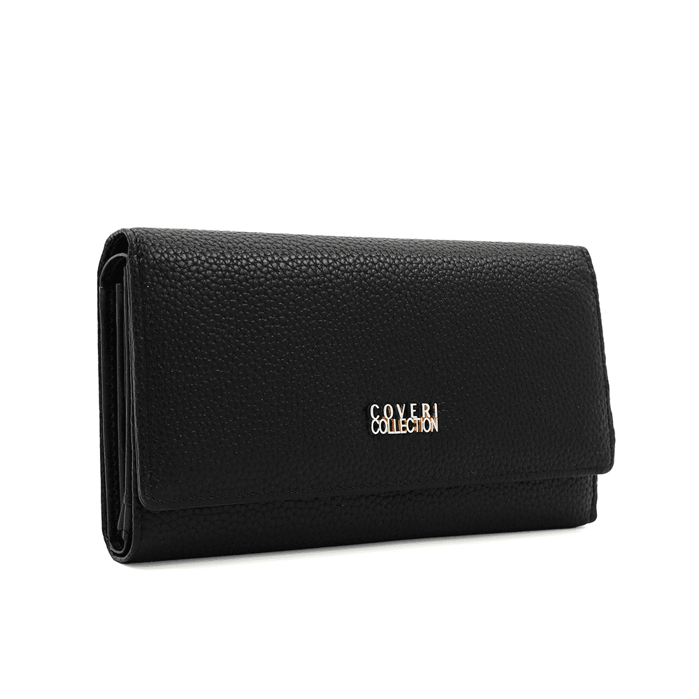 KÉSZLET női pénztárca és kártyatartó - fekete