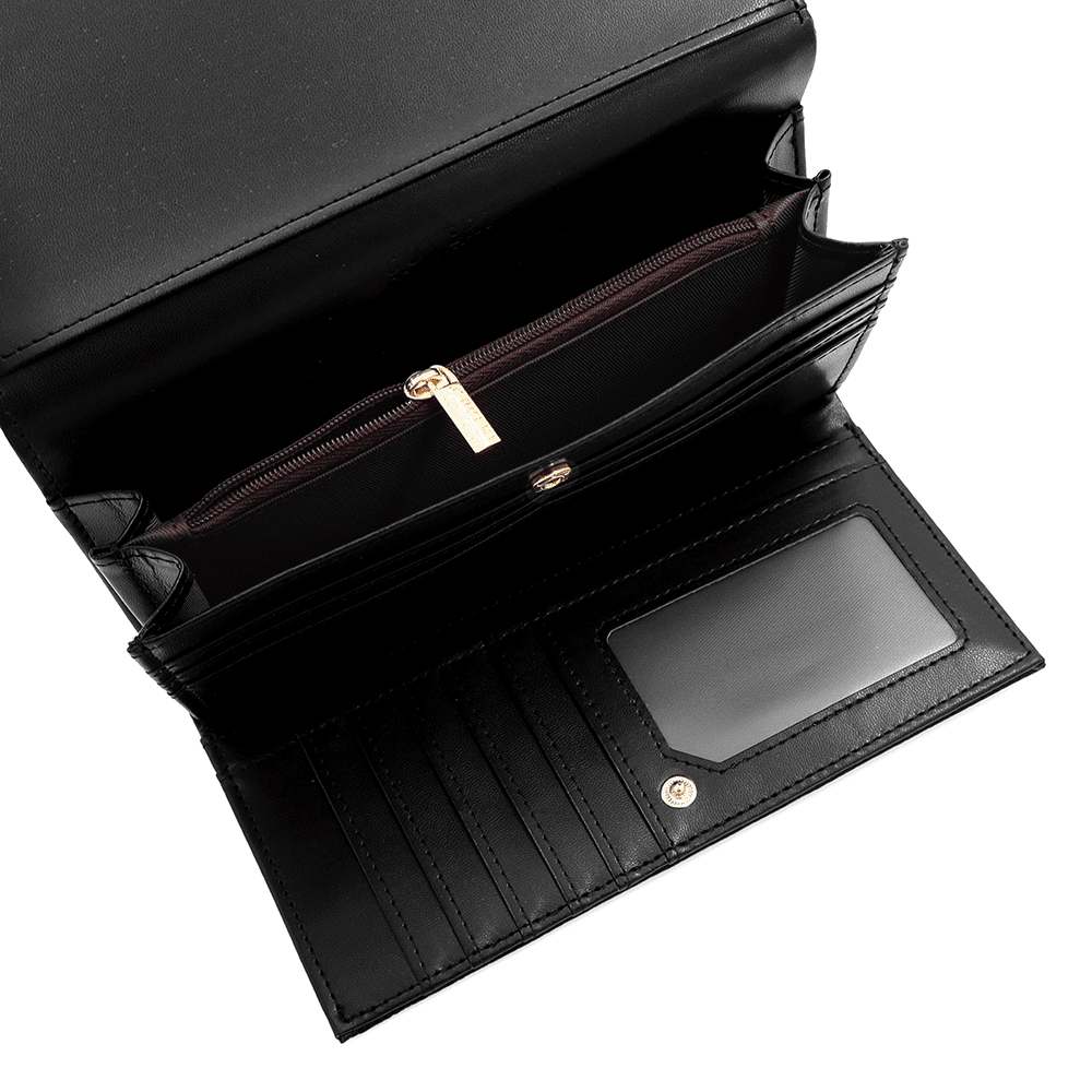 KÉSZLET női pénztárca és kártyatartó - fekete