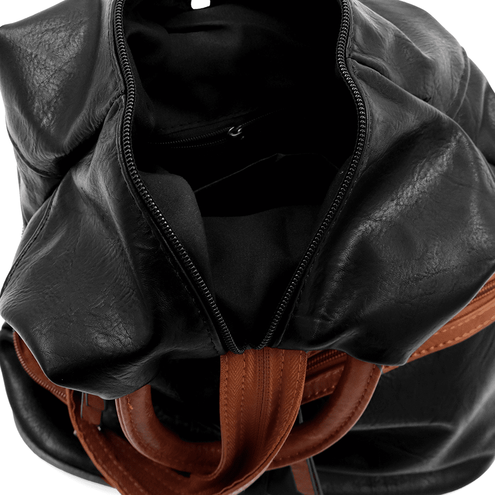 Női hátizsák titkos záródással Elina - fekete