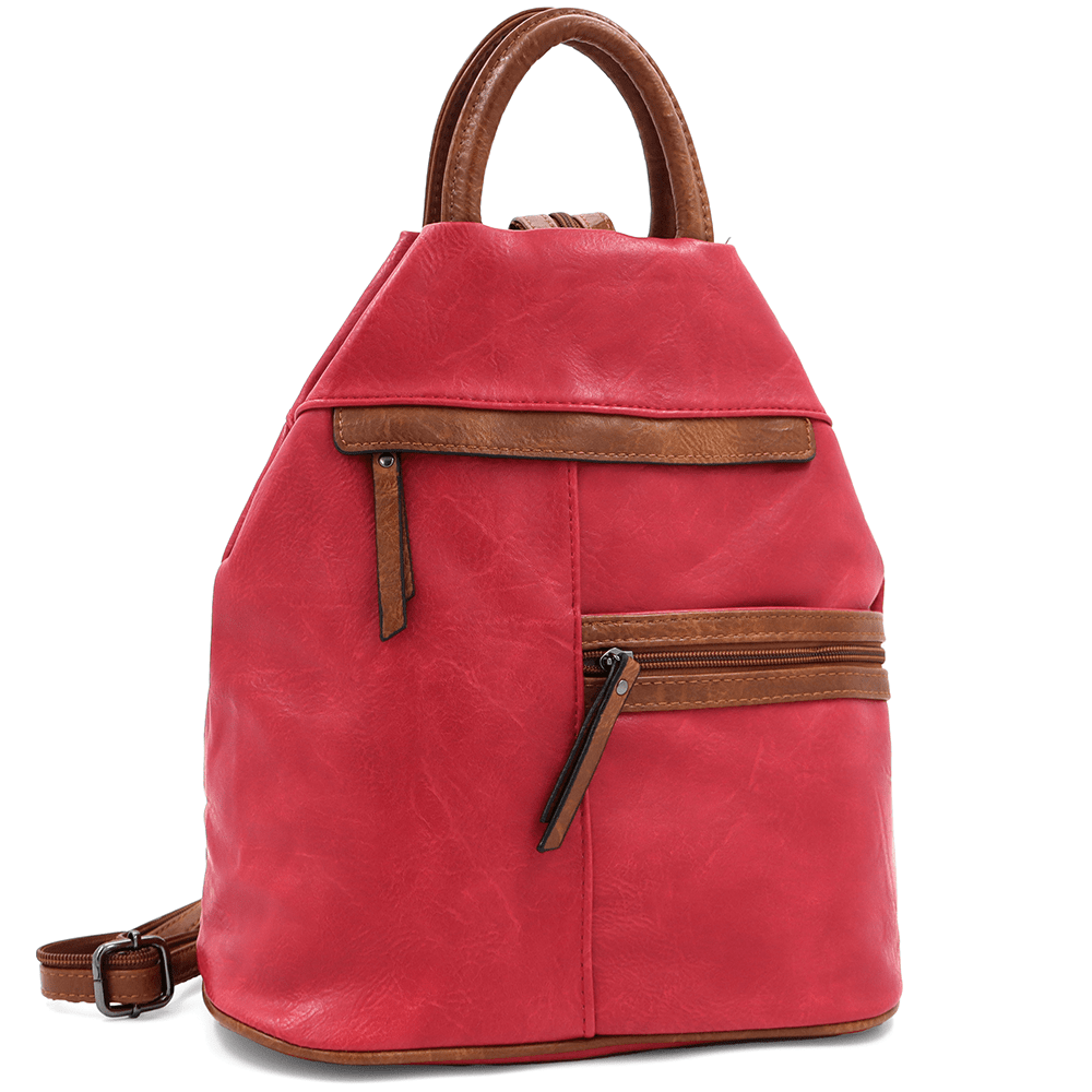 Női hátizsák titkos záródással Elina - piros