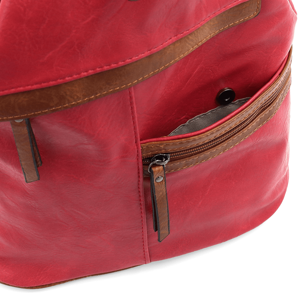 Női hátizsák titkos záródással Elina - piros