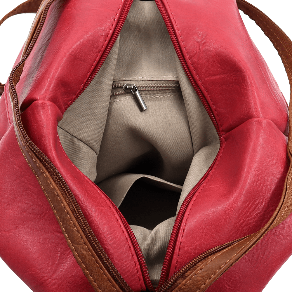 Női hátizsák titkos záródással Elina - piros